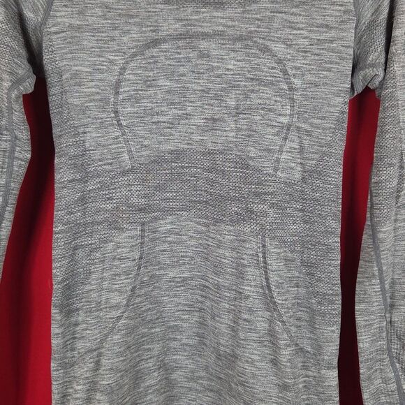 LULULEMON Swiftly Tech Long Sleeve Crew Gray Womens‎ Size 6 Running - Picture 3 of 9